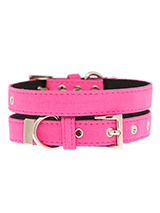Neon Pink Fabric Collar - Our high visibility Neon Pink collar has a clean contemporary bold style. It is lightweight and incredibly strong. The collar has been finished with chrome detailing including the eyelets and tip of the collar. A matching lead and harness are available to purchase separately. This high visibility st...